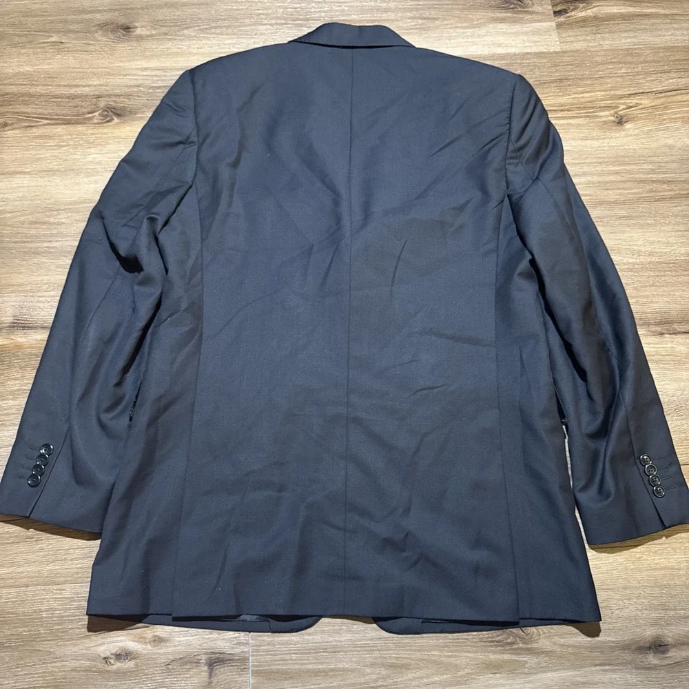 Ermenegildo Zegna Blazer Traveller Wool Silk Jacket Mens US 38R Black Italy Made